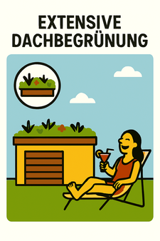 Extensive Dachbegrünung Extensive Dachbegrünung auf einem pflegeleichten Gründach mit vielfältigen Sedum- und Naturpflanzen, umgesetzt von Dachbegrünung Schäfer. Das Bild zeigt ein begrüntes Flachdach bzw. Garagen- oder Wohnhausdach, das als nachhaltiger Naturgarten dient, die Dachdichtung vor Witterung schützt und aktiv zum Umweltschutz beiträgt. Die extensive Begrünung verbessert das Mikroklima, fördert die Biodiversität und schafft einen blühenden Lebensraum für Insekten und Pflanzen – eine ökologische und langlebige Lösung für Wohnhäuser, Gewerbe und Carports.